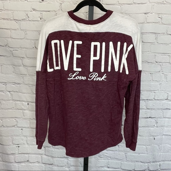 Victoria's Secret Pink Maroon and White Sweater - Picture 2 of 3